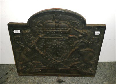 Lot 936 - Cast metal fire back