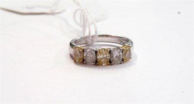 Lot 16 - Platinum ring with diamonds, 1.2 carat, with documentation