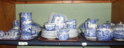 Lot 32 - Quantity of Copeland blue and white Italian pattern ceramics