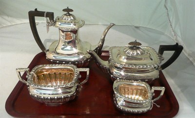 Lot 57 - A four piece 'Elkington & Co' silver tea set, 56oz approximate weight