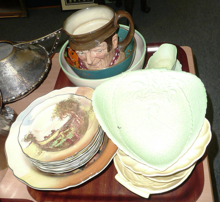 Lot 59 Clarice Cliff bowl (a.f.), Carlton ware bowl,