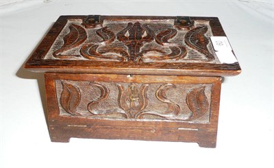 Lot 60 - Arts & Crafts oak trinket box