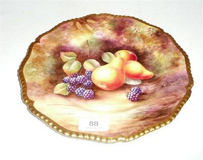 Lot 88 - A modern Royal Worcester plate, by J S Skerrett