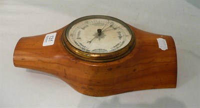 Lot 131 - An aneroid barometer set in a propeller blade