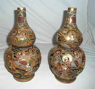 Lot 136 - Pair of Satsuma vases