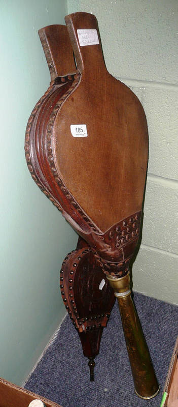 Lot 185 - Two carved bellows