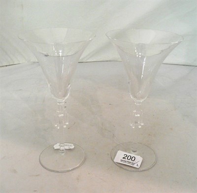 Lot 200 - A pair of modern Lalique drinking glasses