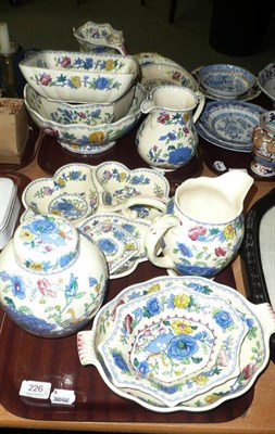 Lot 226 - A quantity of Masons 'Regency' pattern china on two trays