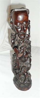 Lot 232 - Carved 19th century wood figure group