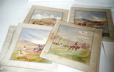 Lot 246 - Eight unframed watercolours signed W Roberts