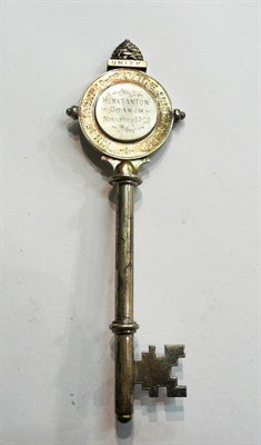 Lot 319 - Silver presentation key in a fitted case