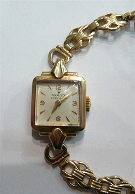 Lot 323 - 1950's gold Rolex watch