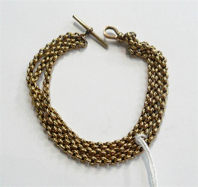 Lot 340 - Gold t-bar chain