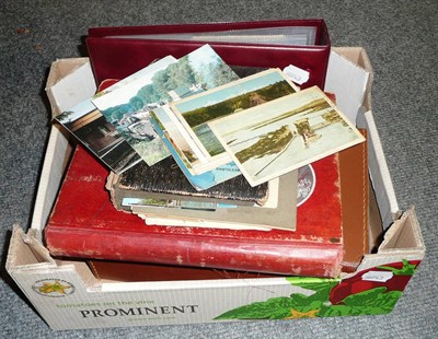 Lot 349 - Assorted postcards, coins, ciagrette cards and other collectable items including silver medallions