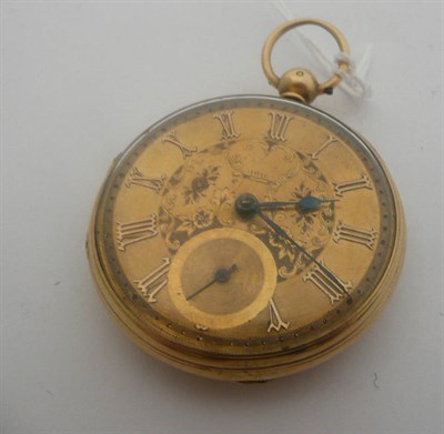 Lot 360 - An 18ct gold pocket watch