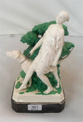 Lot 361 - Art Deco creamware figure