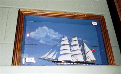 Lot 371 - Ship in a frame