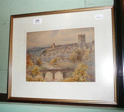 Lot 396 - Watercolour of Richmond, North Yorkshire by W Allister Macdonald