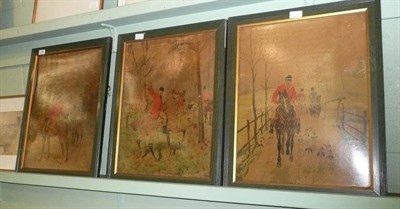 Lot 397 - A set of four hunting prints