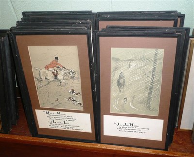 Lot 399 - A set of 'Alphabet' hunting prints (20)