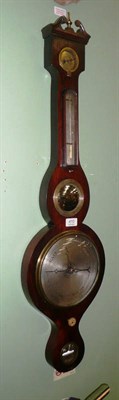 Lot 410 - A rosewood wheel barometer