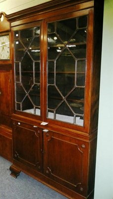 Lot 411 - 19th century mahogany bookcase with glazed top