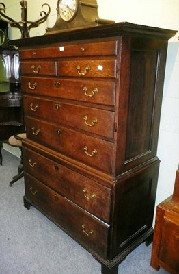 Lot 413 - Oak chest on chest