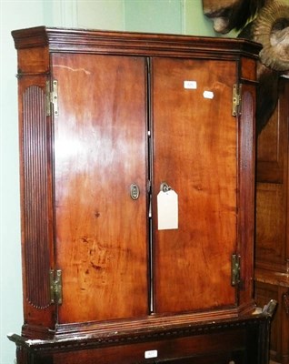 Lot 426 - George III fruitwood corner cupboard