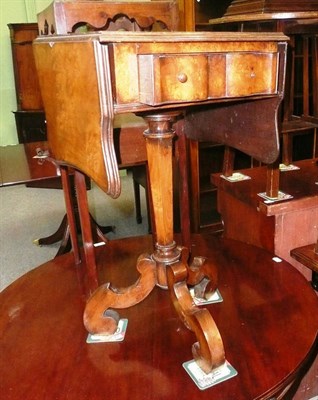 Lot 434 - Burr walnut work table