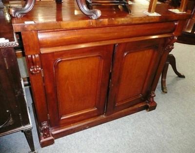Lot 436 - Victorian mahogany bookcase cupboard (base only)
