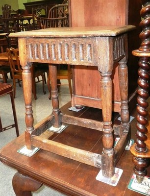 Lot 454 - Matched pair of oak joint stools