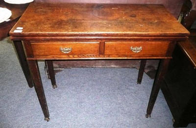 Lot 462 - Edwardian oak fold over tea table