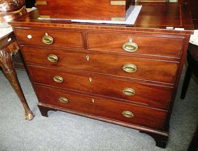 Lot 464 - Late George III mahogany straight chest of drawers
