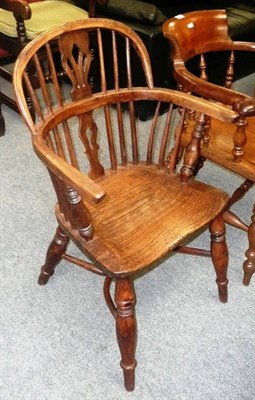 Lot 471 - A yew wood Windsor chair
