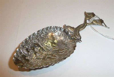 Lot 12 - Silver caddy spoon