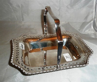 Lot 31 - Sheffield silver fretted basket by Atkin, 16oz