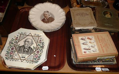 Lot 43 - A collection of leather bound volumes of Gladstones works, Gladstone commemorative plates, ephemera