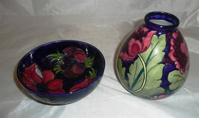 Lot 49 - Frederick Rhead vase and a Moorcroft bowl