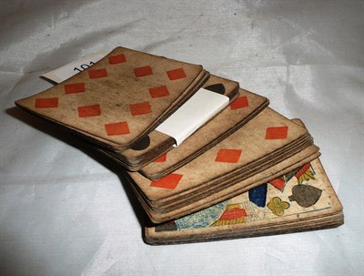 Lot 101 - A part deck of Georgian playing cards