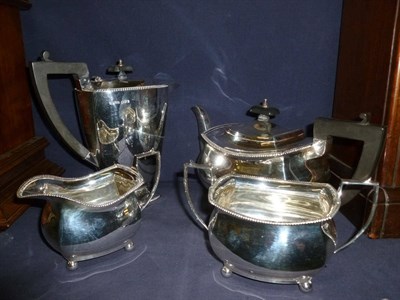 Lot 124 - A four piece silver tea service