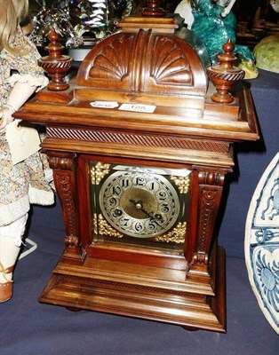 Lot 125 - A German striking mantel clock, movement stamped Junghans