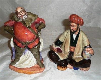 Lot 127 - Two Royal Doulton figures HN2247 Omar Khayyam and HN2054 Falstaff