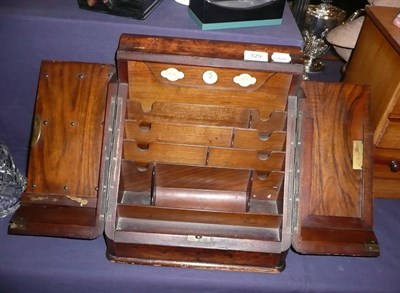 Lot 129 - An Edwardian burr walnut stationery casket