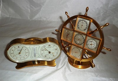 Lot 136 - A desk compendium in the form of a ship's wheel and another