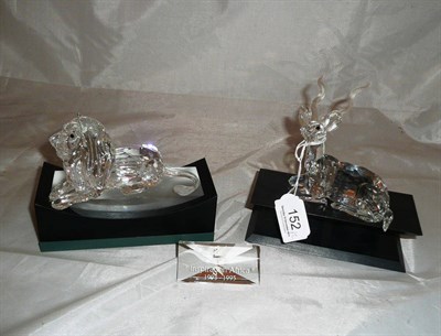 Lot 152 - Swarovski crystal model of 'Inspiration Africa - The Kudu', marked with swan and Swarovski '94...