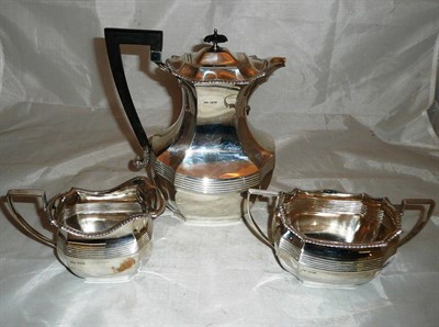 Lot 162 - Three piece presentation tea service, 30.94oz presented to Reverend A Goodall