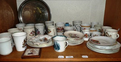 Lot 181 - A shelf of assorted commemorative wares