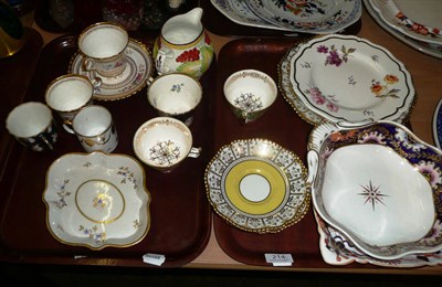 Lot 214 - Two trays of Victorian porcelain including teawares, dishes etc