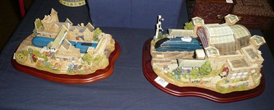 Lot 257 - Two railway themed Lilliput Lane models 'The Coronation at Lancaster Station' and 'The Mallard...