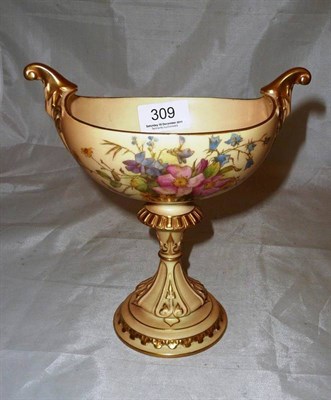 Lot 309 - A Royal Worcester blush ivory comport